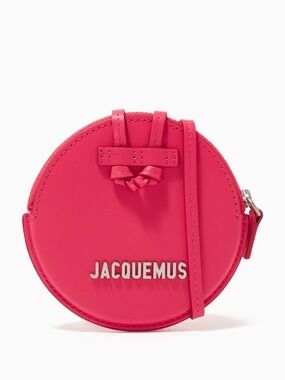 NWT Jacquemus Jacquemus Le Pitchou Round Coin Purse Dark Pink
